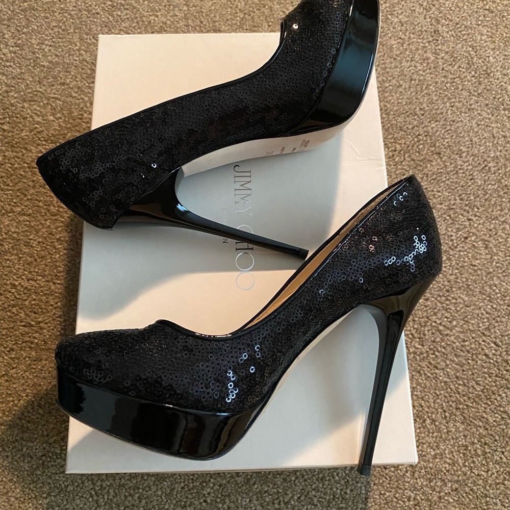 Jimmy Choo 3 inch heels size 6 1/2. Worn two times. Perfect